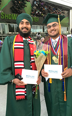 Highline College Student Graduates at the ShoWare Center in Kent Washington